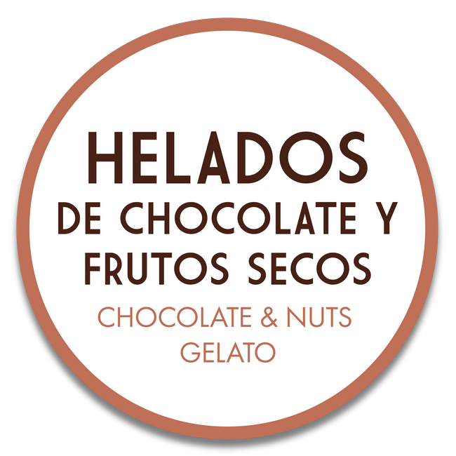 helados de chocolate y frutos secos